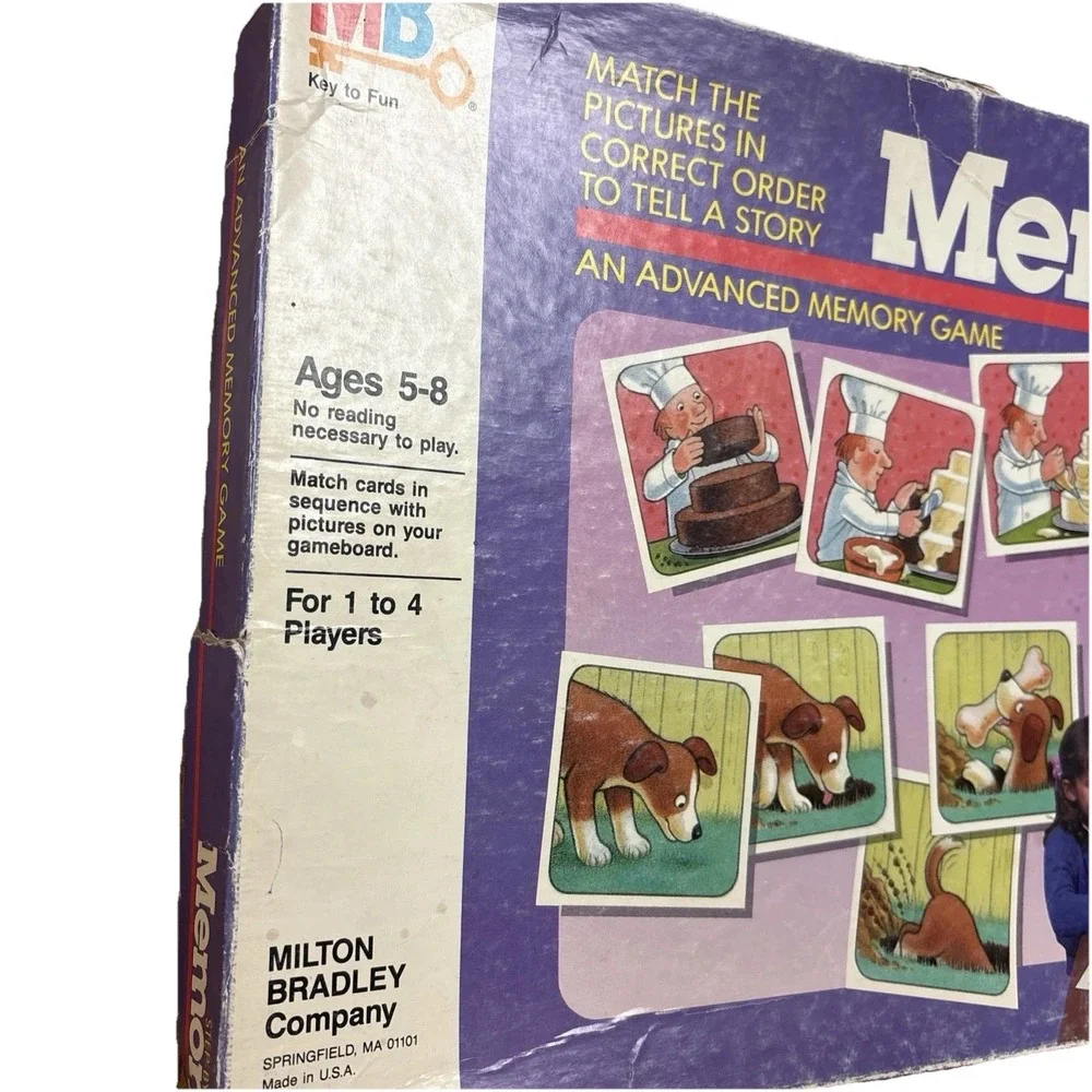 Vintage Milton Bradley Step By Step Memory Advanced Game Complete 1986